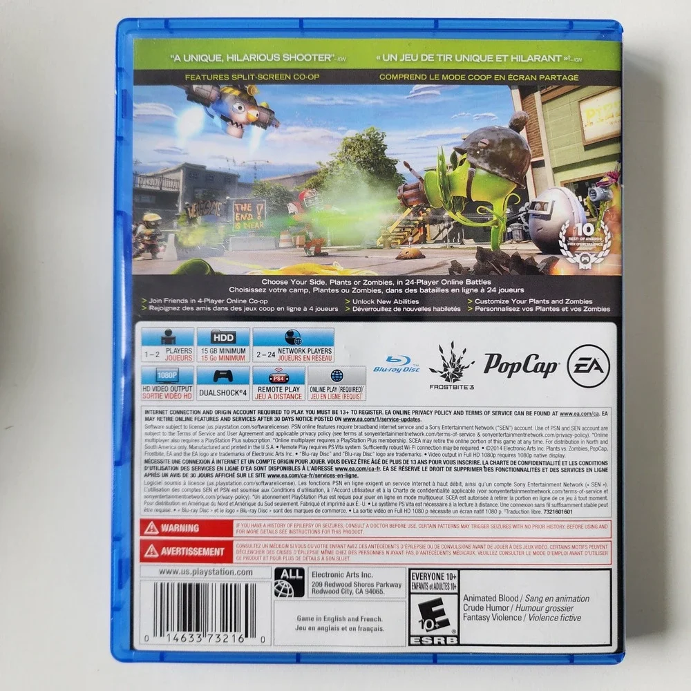 EA Plants vs‎ Zombies Garden Warfare PS4 PlayStation Video Game Action Shooter - Picture 2 of 5